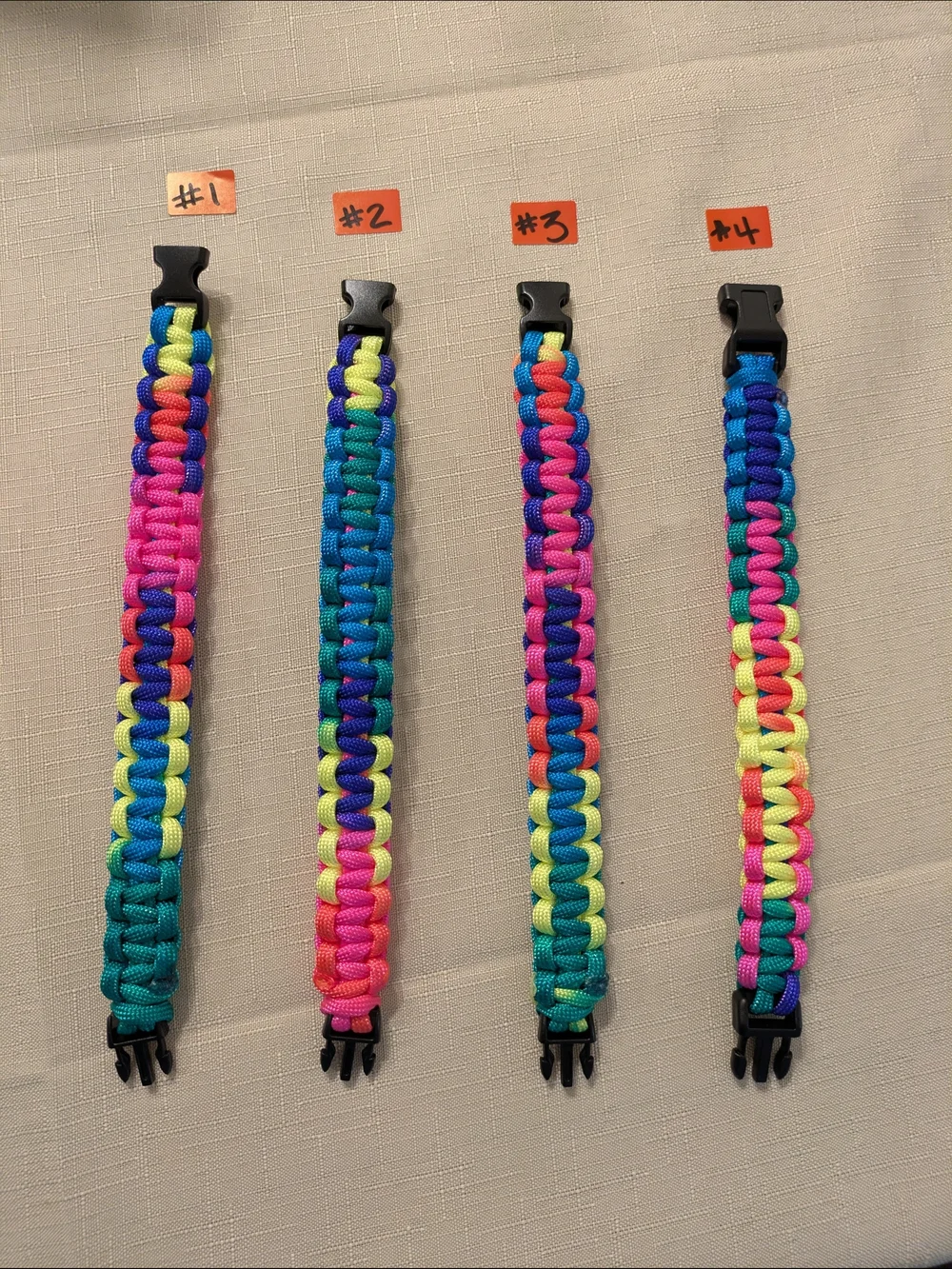 NEON RAINBOW Paracord Bracelets